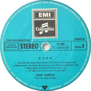 LP Deep Purple: Burn