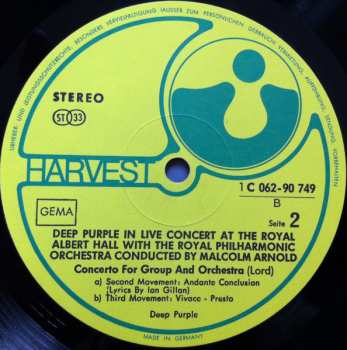 LP Deep Purple: Concerto For Group And Orchestra