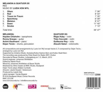CD Dejan Terzic Melanoia: Red - Music By Luzia Von Wyl