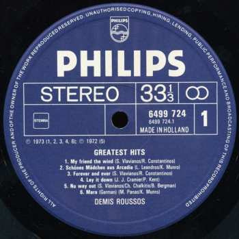 LP Demis Roussos: Greatest Hits