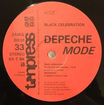 LP Depeche Mode: Black Celebration