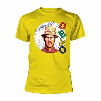 Merch Devo: T-Shirt Are We Not Men? (yellow)