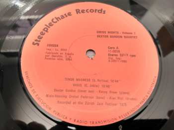 LP Dexter Gordon Quartet: Swiss Nights Vol. 1