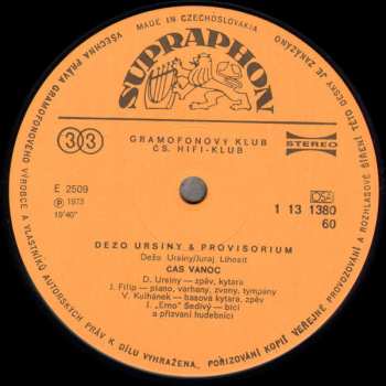 LP Dežo Ursiny: Dežo Ursiny & Provisorium