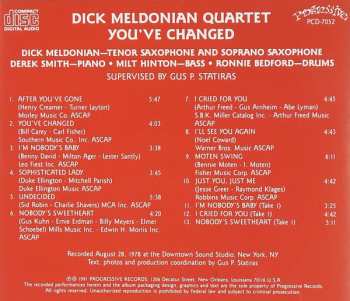 CD Dick Meldonian Quartet: You've Changed
