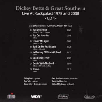 4CD/DVD Dickey Betts & Great Southern: Live At Rockpalast 1978 And 2008