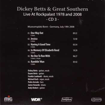 4CD/DVD Dickey Betts & Great Southern: Live At Rockpalast 1978 And 2008