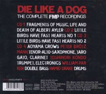 4CD/Box Set Die Like A Dog Quartet: The Complete FMP Recordings