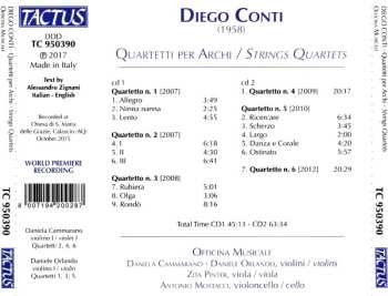 2CD Diego Conti: Quartetti Per Archi