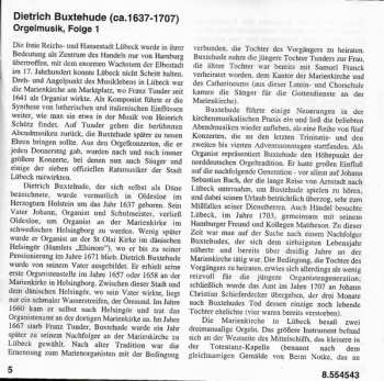 CD Dieterich Buxtehude: Dietrich Buxtehude Organ Music Vol.1