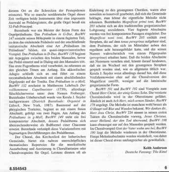 CD Dieterich Buxtehude: Dietrich Buxtehude Organ Music Vol.1