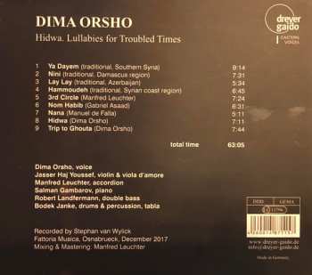 CD Dima Orsho: Hidwa. Lullabies For Troubled Times