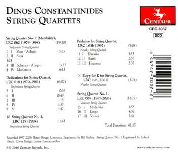 CD Dinos Constantinides: String Quartets