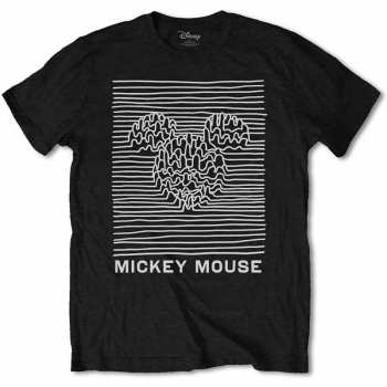 Merch Joy Division: T-Shirt Mickey Mouse Unknown Pleasures