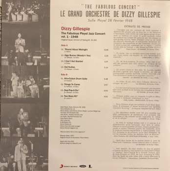 LP Dizzy Gillespie: The Fabulous Pleyel Jazz Concert vol. 1 - 1948 CLR