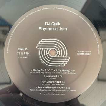 2LP DJ Quik: Rhythm-Al-Ism (Over 70 Minutes Of Commercial-Free Music)
