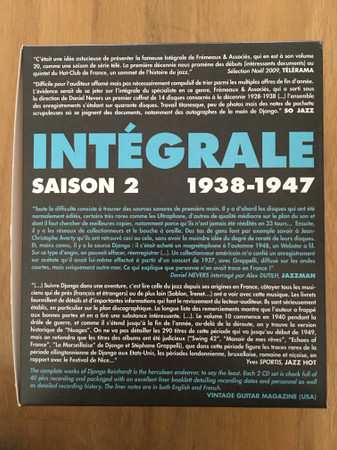14CD/Box Set Django Reinhardt: Intégrale Django Reinhardt Saison 2: The Complete Django Reinhardt (1938-1947)