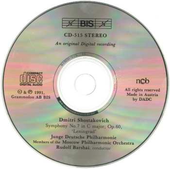 CD Dmitri Shostakovich: Symphony No.7 In C Major, Op.60 'Leningrad' 
