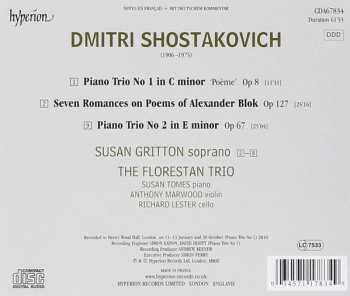 CD Dmitri Shostakovich: Piano Trios Nos 1 & 2 • Seven Romances Op 127