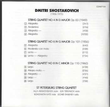 CD Dmitri Shostakovich: String Quartets Nos. 4, 6, 8