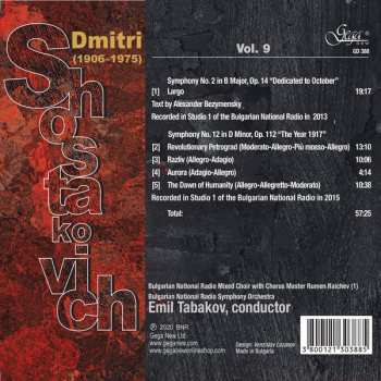 CD Dmitri Shostakovich: Vol 9: Symphonies No. 2 & No. 12
