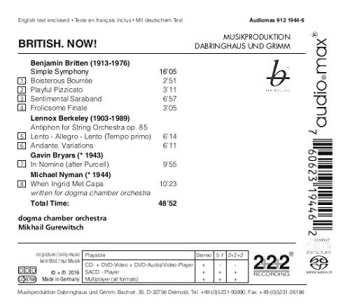 SACD Do.gma Chamber Orchestra: Do.gma #4 (British. Now!)