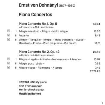 CD BBC Philharmonic: Piano Concertos Nos 1 & 2