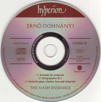 CD Ernst von Dohnányi: String Quartet No 3 · Serenade For String Trio · Sextet For Piano, Clarinet, Horn & String Trio
