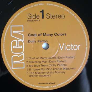LP Dolly Parton: Coat Of Many Colors