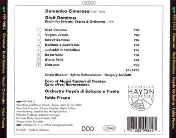 CD Orchestra Haydn Di Bolzano E Trento: Dixit Dominus