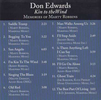 CD Don Edwards: Kin To The Wind [cd]