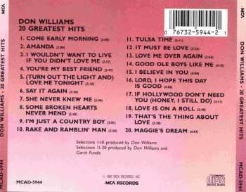 CD Don Williams: 20 Greatest Hits