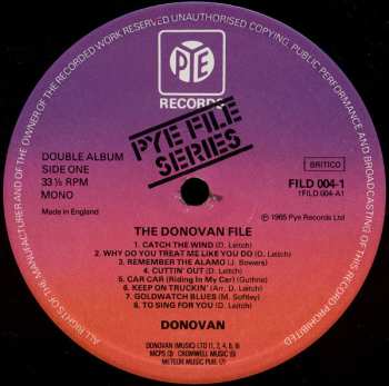2LP Donovan: The Donovan File