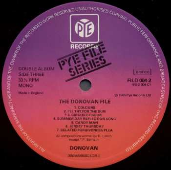 2LP Donovan: The Donovan File