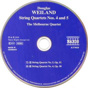 CD Douglas Weiland: String Quartets Nos. 4 And 5