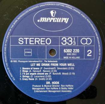 LP Dr. Hook: Let Me Drink From Your Well