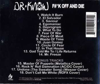 CD Dr. Know: F#*k Off And Die