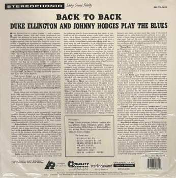 2LP Duke Ellington: Back To Back (Duke Ellington And Johnny Hodges Play The Blues) LTD | NUM