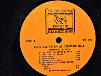 LP Duke Ellington: Duke Ellington At Carnegie Hall December 11, 1943