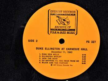 LP Duke Ellington: Duke Ellington At Carnegie Hall December 11, 1943