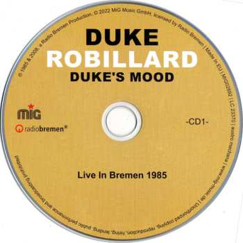 3CD Duke Robillard: Duke's Mood - Live In Bremen 1985 & 2008