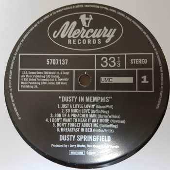 LP Dusty Springfield: Dusty In Memphis