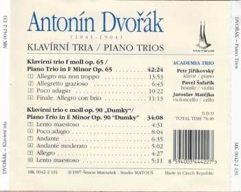 CD Antonín Dvořák: Piano Trios