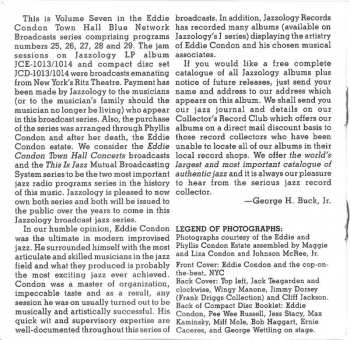 2CD Eddie Condon: The Town Hall Concerts, Volume Seven