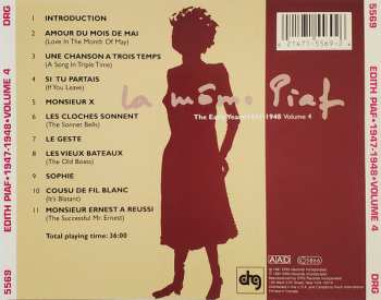 CD Edith Piaf: The Early Years/1947-1948, Volume 4 