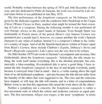 CD Édouard Lalo: Symphonie Espagnole 🞄 Violin Concerto 🞄 Fantaisie Norvégienne