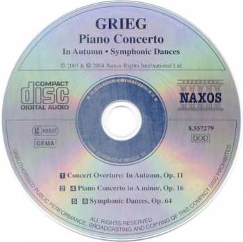 CD Edvard Grieg: Piano Concerto • Symphonic Dances