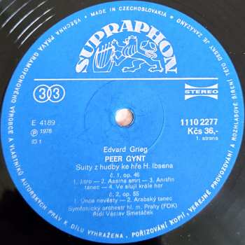 LP Edvard Grieg: Peer Gynt / Sigurd Jorsalfar