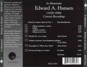 CD Edward A. Hansen: In Memoriam Edward A. Hansen