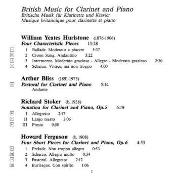 CD Einar Jóhannesson: British Music For Clarinet And Piano